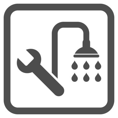 Sıhhi tesisat düz vektör simgesi