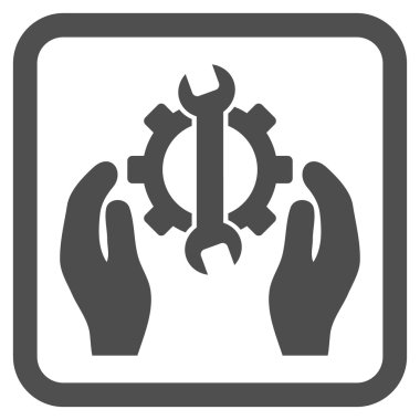 Onarım hizmeti düz vektör simgesi