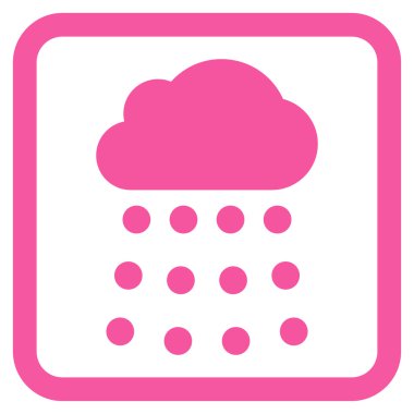 Yağmur bulutu düz vektör simgesi