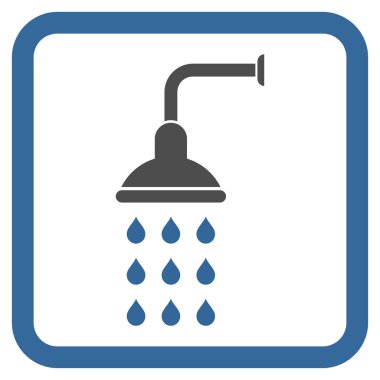 Duş düz vektör simgesi