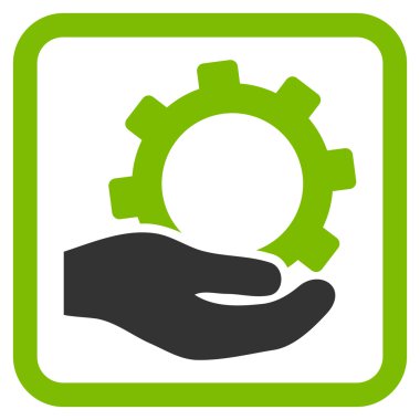 Hizmet düz vektör simgesi