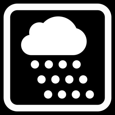 Yağmur bulutu düz vektör simgesi