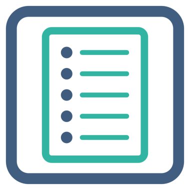 Liste sayfa düz vektör simgesi