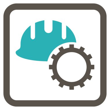 Geliştirme işçisi düz vektör simgesi