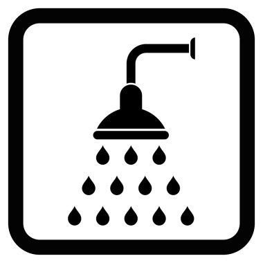 Duş düz vektör simgesi