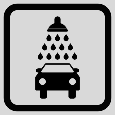 Araba duş düz vektör simgesi