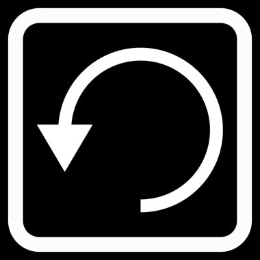 Saatin tersi yönde düz vektör simge döndürmek