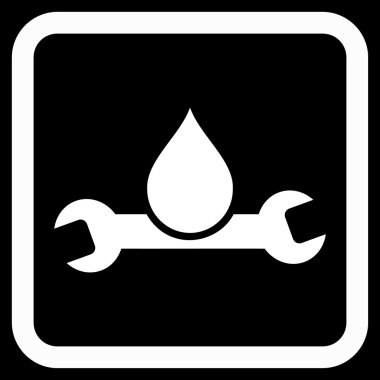 Sıhhi tesisat düz vektör simgesi