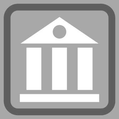 Banka Binası düz vektör simgesi