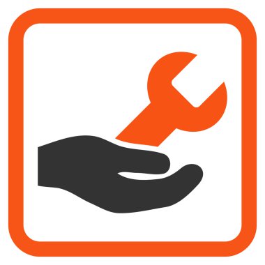 Onarım hizmeti düz vektör simgesi