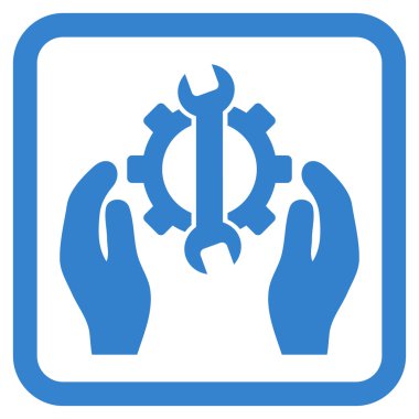 Onarım hizmeti düz vektör simgesi