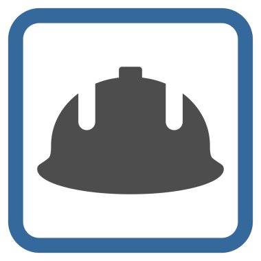 İnşaat kask düz vektör simgesi