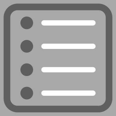 Öğeleri düz vektör simgesi