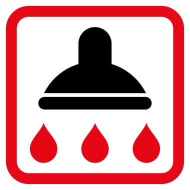 Duş düz vektör simgesi