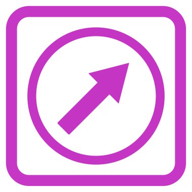 Yukarı sağ yuvarlak ok düz vektör simgesi