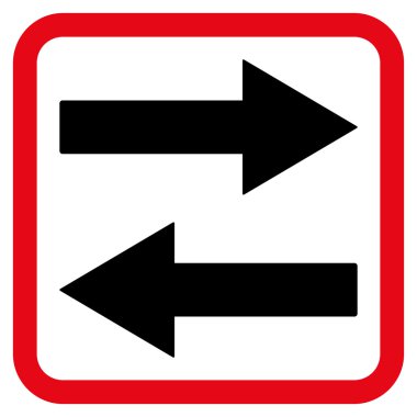 Yatay Çevir okları vektör simge düz