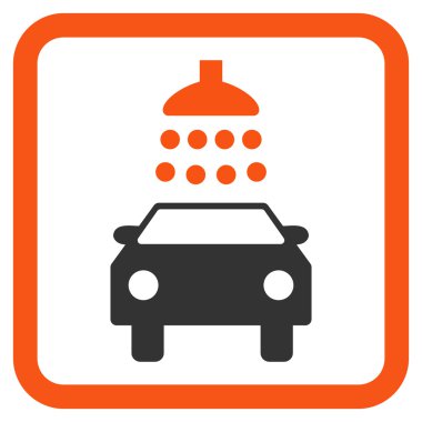 Araba duş düz vektör simgesi