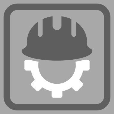 Geliştirme işçisi düz vektör simgesi