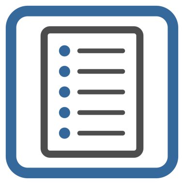 Liste sayfa düz vektör simgesi