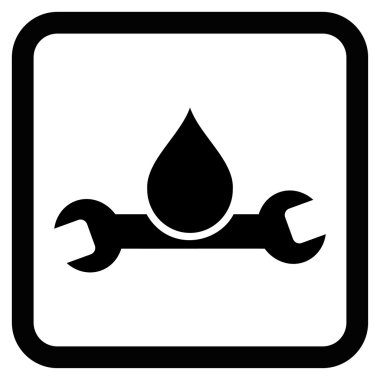 Sıhhi tesisat düz vektör simgesi