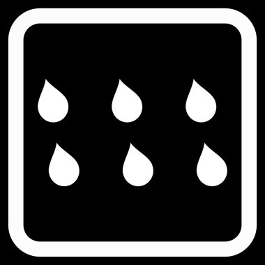 Damla düz vektör simgesi