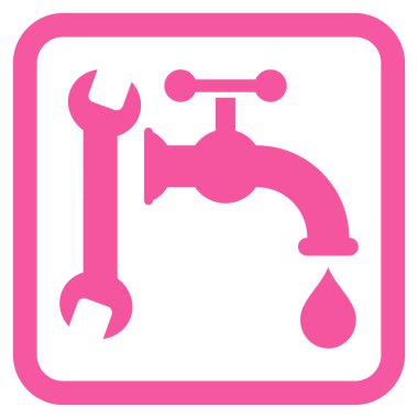 Sıhhi tesisat düz vektör simgesi