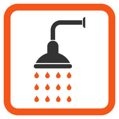 Duş düz vektör simgesi