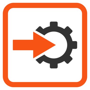 COG Tümleştirme düz vektör simgesi