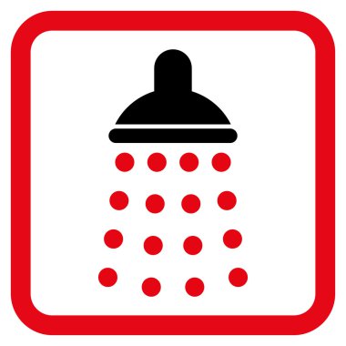 Duş düz vektör simgesi