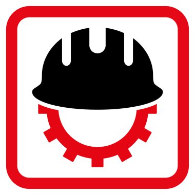 Geliştirme işçisi düz vektör simgesi