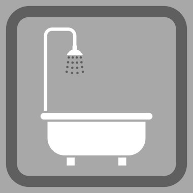 Duş banyo düz vektör simgesi