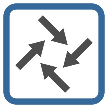 Merkezcil oklar düz vektör simgesi