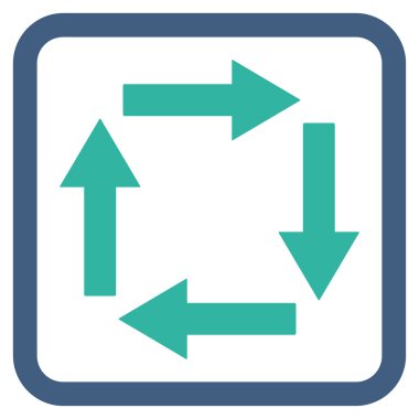 Dolaşım oklar düz vektör simgesi