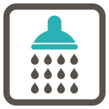 Duş düz vektör simgesi