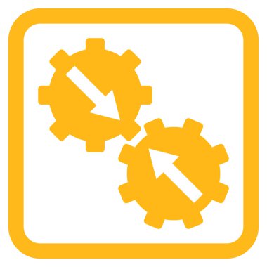 Dişli Tümleştirme düz vektör simgesi