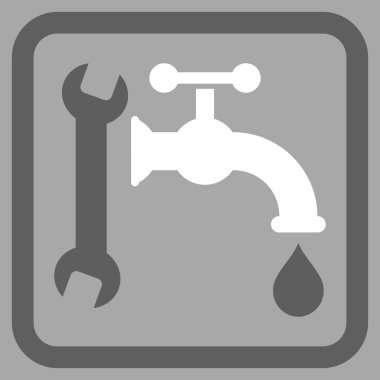 Sıhhi tesisat düz vektör simgesi