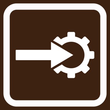 COG Tümleştirme düz vektör simgesi