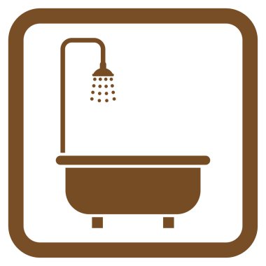 Duş banyo düz vektör simgesi