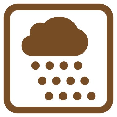 Yağmur bulutu düz vektör simgesi