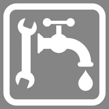 Sıhhi tesisat düz vektör simgesi