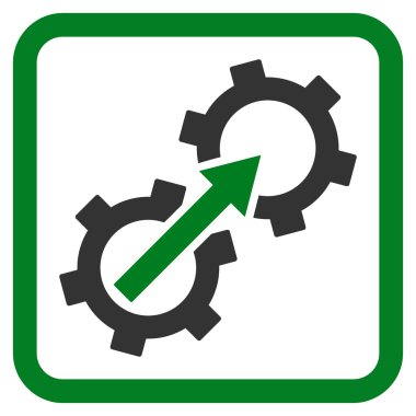 Dişli Tümleştirme düz vektör simgesi