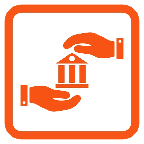 Bank Service Flat Vector Icon — Stockvector