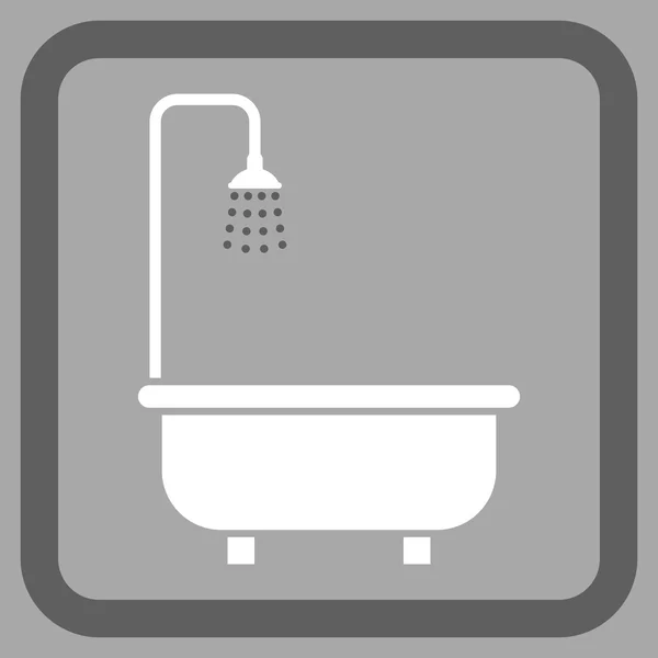 Εικονίδιο επίπεδη διάνυσμα ντους μπανιέρα — Διανυσματικό Αρχείο
