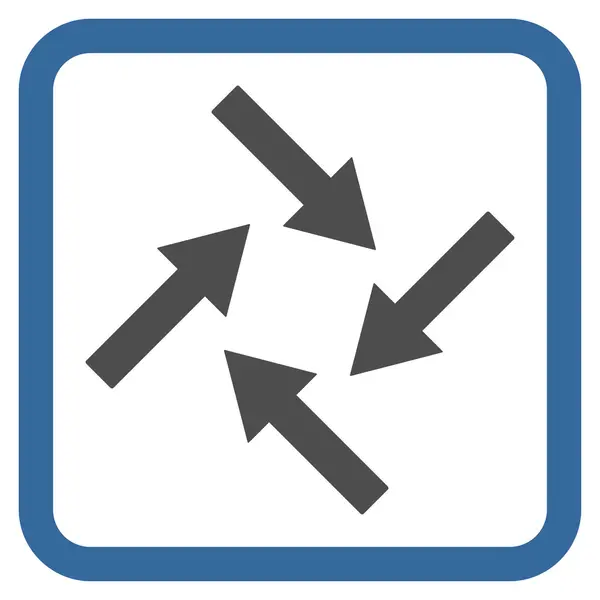 Centripetale pijlen platte Vector Icon — Stockvector