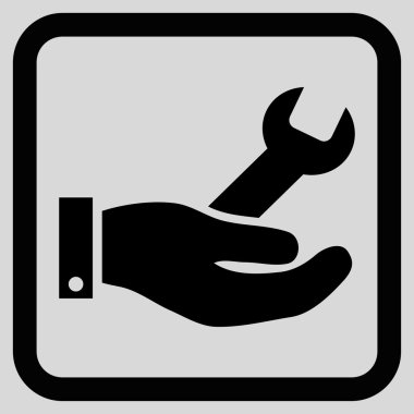 Onarım hizmeti düz vektör simgesi