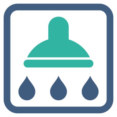 Duş düz vektör simgesi