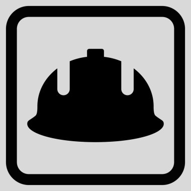 İnşaat kask düz vektör simgesi