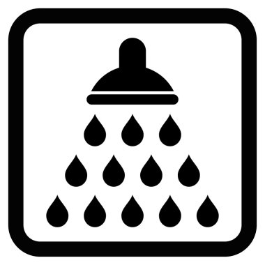 Duş düz vektör simgesi