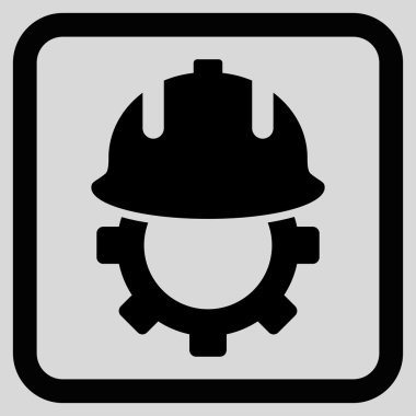 Geliştirme kask düz vektör simgesi