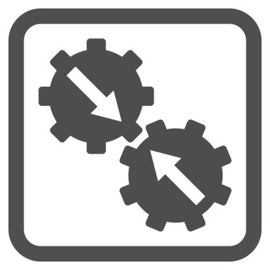 Dişli Tümleştirme düz vektör simgesi